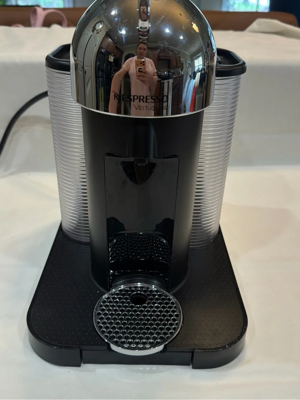 Nespresso Vertuo Black and Chrome Coffee Pod Machine
